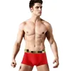 4 pz/lotto Mens Mutande Tendenza Moda 4 Colori Cotone Uomini Boxer Biancheria Intima Traspirante Designe Maschio Tinta Unita Mutandine Sexy Casual