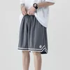 Running Shorts Summer Sports For Men Thin Leisure Ice Silk Wide-leg Basketball Quick-drying Loose Outerwear Half-length Pants