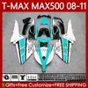 Kit de carroçaria para Yamaha tmax max 500 xp500 max-500 T 2008 2009 2010 Bodys 107No.89 tmax-500 ciano tmax500 T-MAX500 08-11 MAX500 08 09 10 11 OEM Moto