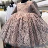 Purple Flower Girl Party Dress Fluffy Wedding Performance Evening Kids Clothes 1-10Y E36166 210610