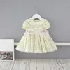 2021 Summer Baby Girl Robe Princesse Nouveau-né Filles Vêtements Robe de baptême Robe de fête d'anniversaire pour bébé 0-3Y Enfants Robes Q0716