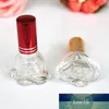 1pc 6mlクリアガラス香水瓶スプレー補充可能アトマイザーローズ形の旅行香り包装