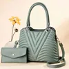 2 sztuk / zestaw Torebka Moda Torebki Ramię Kobiety Tote Torba Z Portfel Piękno Duffel Torebki Casual Designer Messenger Crossbody Torby PU Panie Panie