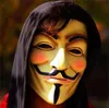 Maschere per feste Maschera di vendetta anonima di Guy Fawkes Costume di Halloween bianco giallo 2 colori