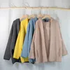 Autumn Knitted Sweater Women Hooded Cardigan coat Pocket Simple Outdoor cardigans 210420