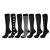 Fashion Compression Keen High Strumpor Hosiery Socks Pot Snowflake Heart Pattern Outdoor Sport Sock För Kvinnor Flickor