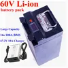 Dostosowane 60 V 70AH 80AH 100AH ​​120AH Akumulator litowy 3,7 V 18650 Pakiet akumulatorowy BMS 16S dla Electric Motorbike EV RV+