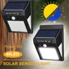 Outdoor Wall Lamps Walkway Lights Street Lamp Eco-Friendly Solar 40LED Fence Light Induction Controlled Security