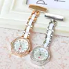 Flower Nurse Watch Chest Fob Pocket Watch Studente di medicina Orologio medico di alta qualità Spilla Crystal Blossom Orologi Regalo ospedaliero