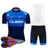 Été respirant Cube Mens Cycling Sleeves Sleeves Jersey Bib Shorts sets Mtb Bike Vêtements Racing Bicycle Tenues Soprts UniF9883054