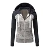 Automne Hiver Survêtement Veste Femme Sweat-shirts à capuche à manches longues Zipper Patchwork Sweat à capuche Femme Outfit Vêtements 210809