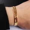 Carrevort Acredite Gravado Pulseira Mulheres Inspirational Aço Inoxidável Bangle-Gold, Rose Gold 8mm Largura Bangle Braceletes Q0719