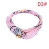 Teinture impression noeud bandeaux croix large bord élastique bandeau petite coiffure florale fraîche en gros multicolore en option