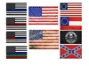 Drapeau américain 90cm x 150cm, agent des forces de l'ordre, deuxième projet de loi d'amendement, police américaine, ligne bleue fine, drapeaux Betsy Ross personnalisables