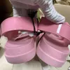 luxury Designer women sandals 2021 fashion summer Pink flats beach slippers woman Outdoor casual slides travel shoes