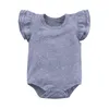 0-2 ans nouveau-né volants body bébé enfant fille coton barboteuse couleurs bonbon tenues Roupas de bebe 210413