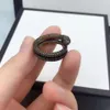 Italian design Thai silver retro snake ring high quality letters men's and women's fashion ring Festival gift