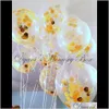 Dekoration Event Festlich Haus Garten Drop Lieferung 2021 Latex Pailletten gefüllt 12 Zoll transparente Luftballons Neuheit Kinderspielzeug Schöne Geburt