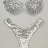 2021 Venus Vacation Sexy Women Bikini Set Rhinestone Diamond Szybkie stroje kąpielowe Kamienie Letnie Kąpiel Kącik Swimsuit Biquini7709800