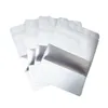 Sacos de Armazenamento 100 pcs Branco Mylar folha levanta saco com janela geada auto garrafa selo rasgo entalhe Doypack lanche pack de chá