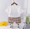 Bebê menino impressão conjunto de roupas dos desenhos animados manga curta camisetas shorts 2 peças conjunto boutique crianças sets1164636