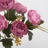 Decorative Flowers & Wreaths 7-head Silk Flower Simulation Rose Wedding Home DIY Decoration High-quality Large Bouquet Foam Accessories Craf