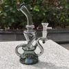 2021 Hookah Bong Glas DAB RUG Multi Color Black Recyler Water Bongs Rookpijpen 9 Inch Hoogte 14.4mm Vrouwelijke Joint met Quartz Banger