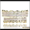 Grillz, Dental Body Drop Lieferung 2021 Hip Hop Schmuck Herren Bling Diamant Grills Luxus Designer Schmuck Iced Out Zähne Grillz Rapper Hiphop