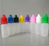 Flacons compte-gouttes en plastique de 10ml, 100 ensembles/lot, bouchons Double preuve inviolables pour enfants, pointes d'aiguille longues et fines, liquide de cigarette électronique