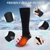 Chaussettes de sport 2021 électriques chauffées et rechargeables, alimentées par batterie, chaussettes thermiques USB, bottes pour pieds, tuyau chaud, chaussettes d'extérieur, d'hiver