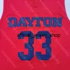 2020 Nova Dayton Panfletos Basquetebol Jersey NCAA College 33 Mikesell Vermelho Todos Costura e Bordado Homens Tamanho da Juventude