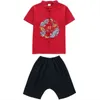 Set di abbigliamento per bambini per ragazzi T-shirt a maniche corte Happy Year in stile cinese Pantaloncini 2 pezzi Completi per bambini