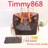 Top quality Big size Fashion Bags 2pcs set women and Small bag Brown flower grid Shoulder Tote handbag ladies lady Messenger purse