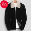 svarta shearling rockar