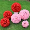 30cm 20 Colors Artificial Silk Decorative Rose Flowers Kissing Ball For Wedding Baby Shower Party Decoration Supplies