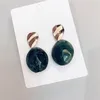 Baumeln Kronleuchter 3 Farben Oval Koreanische Design Wasser Tropfen Form Ohrringe Für Frauen Mode Schmuck Weibliche