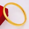 Brazalete de joyería de aleación lisa de oro color plata buddista corazón sutra pulseras brazaletes para mujeres de un solo círculo presentes