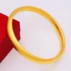 Bangle Smooth Alloy Jewelry Gold Silver Color Buddhistic Heart Sutra Armband Bangles For Single Circle Women Present231a