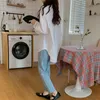 Korean Loose Office Lady White Shirt Pocket Button Up Lapel Tops Long Sleeve Casual Plus Size Clothing for Women Blusas 12729 210508