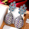 Dangle Chandelier Godki Maxi Big Pineapple Design Oświadczenie Kolczyki dla kobiet przyjęcie weselne Bohemia Pendientes Mujer Moda 20