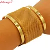Adixyn Dubai Hollow Bracelet Gold Color Bangles For Women African Middle East Arab Jewelry Wedding Gifts N10168 Bangle