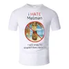 T-shirt da uomo I Hate Melman Streetwear Harajuku Tshirt T Shirt Uomo Estate T-shirt a maniche corte in cotone Moda Nero Top Tee198m