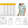 Женские блузки, рубашки, женский топ с коротким рукавом, v-образным вырезом, цветочным узором, рабочая форма для медсестер, топы, 2022, элегантные Blusa