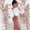 Cnyishe Midi High Waist Suede Penna Kjolar Kvinnor Höst Fashion Bodycon Sexig Slim Kvinnor Kjol Regular Office Lady Bottoms 210419