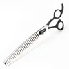 superior quality NEPURLSON 8.0 inch fishbone thinning scissors 440C material black/pink handle