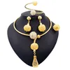 Yulaili New Fashion Dubai Necklace Jewelry for Women for Gold Big Pendant Earrings Bracelet Ring Nigeria Wedding Bridal Beautiful7159144