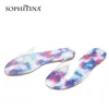 Sophitina indoor slippers vrouwelijke platte hak ronde zomer kant lege dame schoenen transparante kleur persoonlijkheid vrouwen schoenen AO144 210513