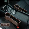 Bilarrangör Storage Box Seat Space Pu Leather Pocket Mottagare för Key Phone Bottle Cup Holder Auto Accessories342Z