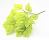 2021 인공 녹색 식물 실내 야외 가짜 플라스틱 잎 단풍 부시 홈 오피스 정원 꽃 파티 장식