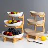 Living Room Home Three-layer Snack Plate Creative Modern Dried Fruit Basket Plastic Candy Dish